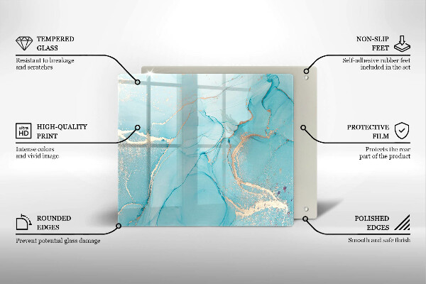 Skärbräda av glas Abstrakt sten