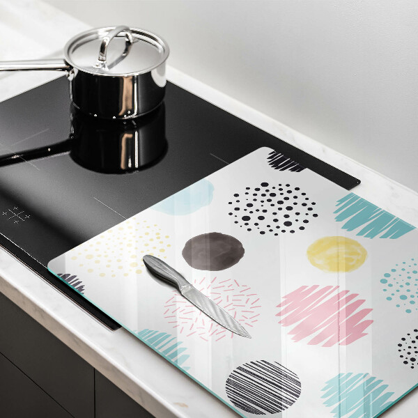 Skärbräda av glas Målade former