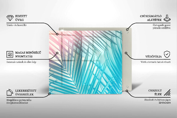 Skärbräda av glas Pastellblad