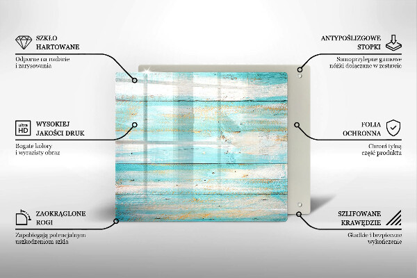 Skärbräda av glas Vintage träplankor