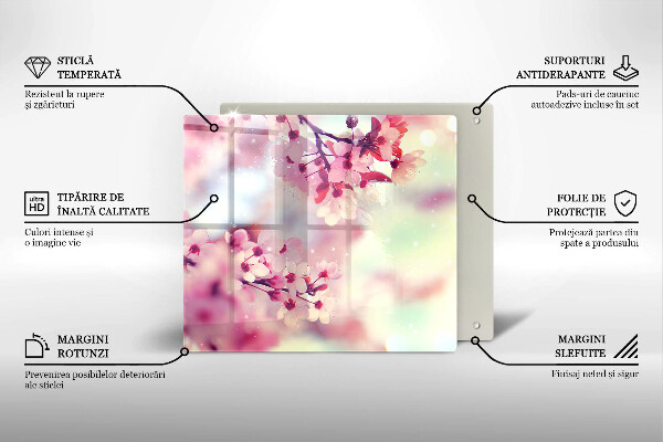 Skärbräda av glas Naturen äppelblommor