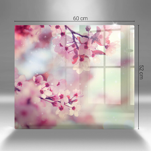 Skärbräda av glas Naturen äppelblommor