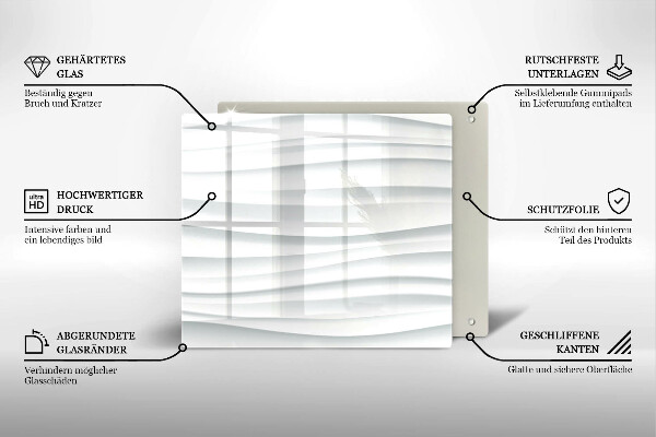 Skärbräda av glas Modern struktur