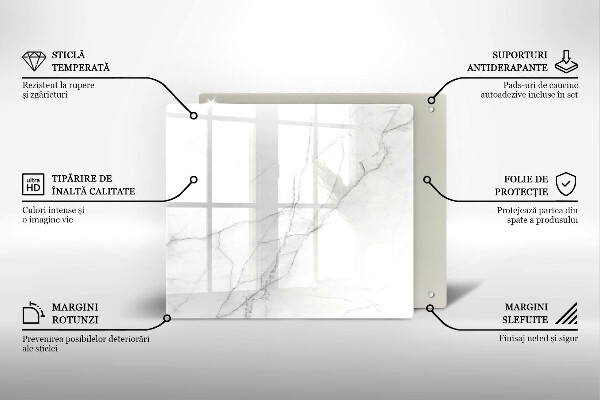 Skärbräda av glas Bakgrund marmor sten