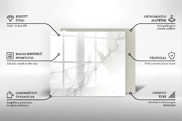 Skärbräda av glas Bakgrund marmor sten