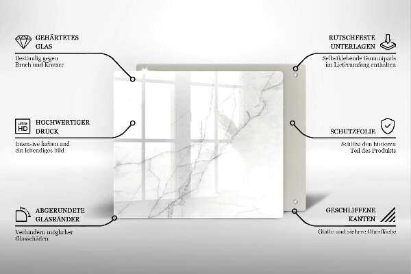 Skärbräda av glas Bakgrund marmor sten