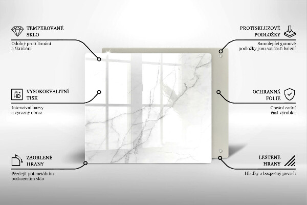 Skärbräda av glas Bakgrund marmor sten