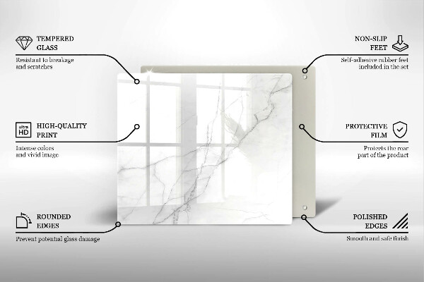 Skärbräda av glas Bakgrund marmor sten