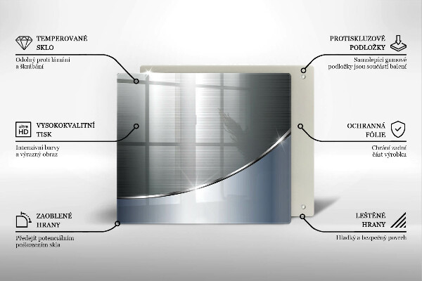 Skärbräda av glas Metall abstrakt mönster