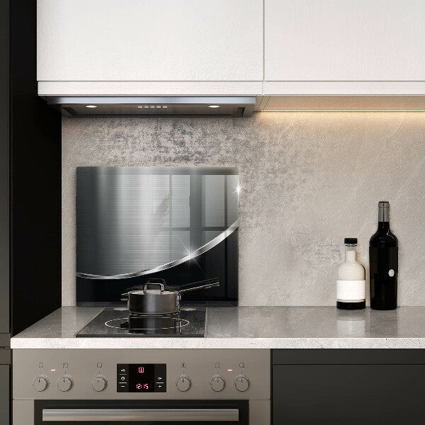 Skärbräda av glas Abstraktion med metall