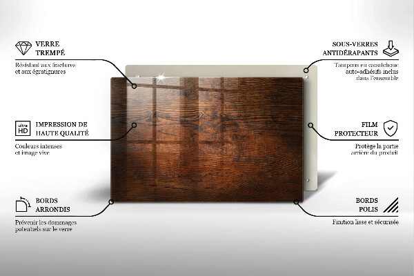 Skärbräda glas modern Mörk träskiva