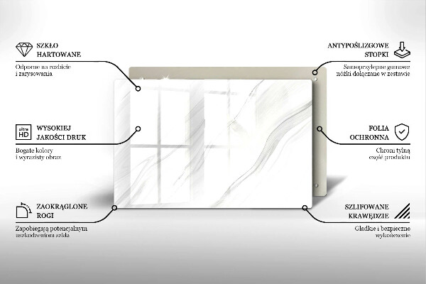Skärbräda glas modern Delikat marmor