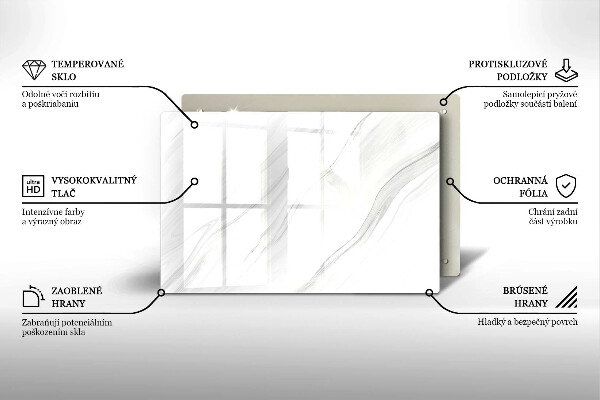 Skärbräda glas modern Delikat marmor