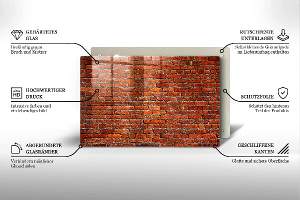 Skärbräda glas modern Tegelvägg