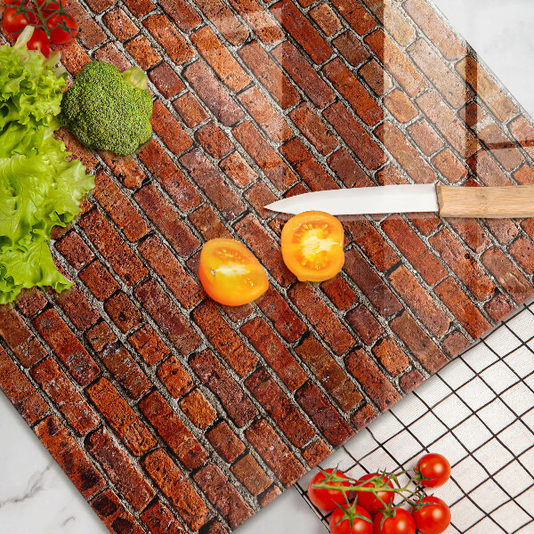 Skärbräda glas modern Tegelvägg