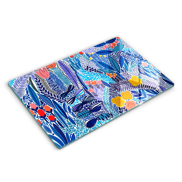 Skärbräda glas modern Målad äng