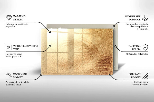 Skärbräda glas modern Strandsandsemester