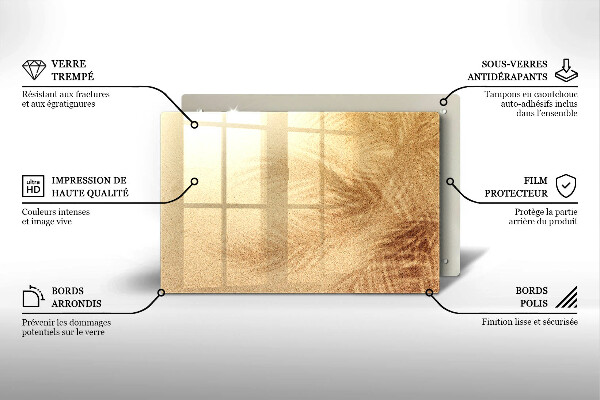 Skärbräda glas modern Strandsandsemester