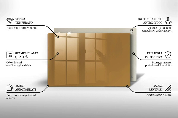 Skärbräda glas modern Beige färg