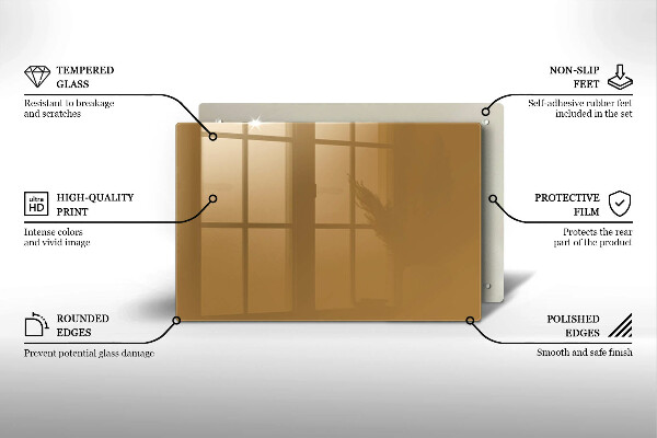 Skärbräda glas modern Beige färg