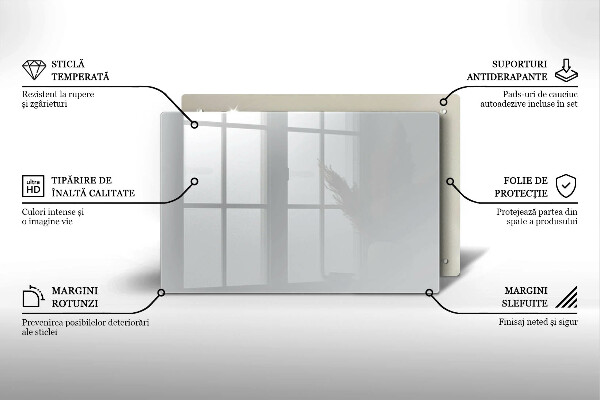 Skärbräda glas modern Färg grå