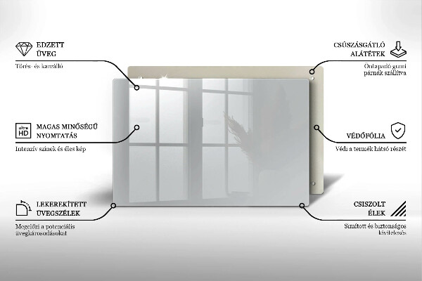 Skärbräda glas modern Färg grå