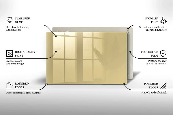 Skärbräda glas modern Beige färg