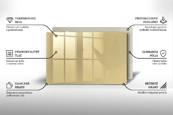 Skärbräda glas modern Beige färg