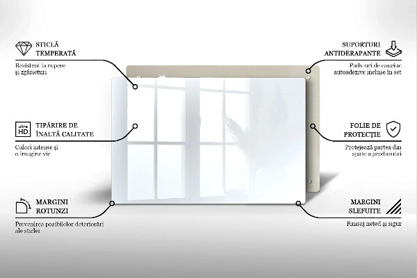 Skärbräda glas modern Färg vit