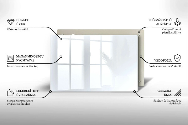Skärbräda glas modern Färg vit