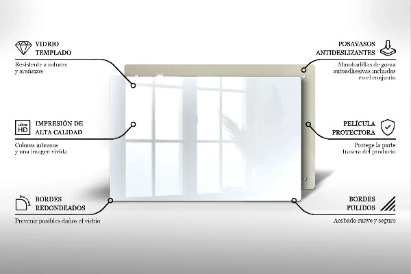 Skärbräda glas modern Färg vit