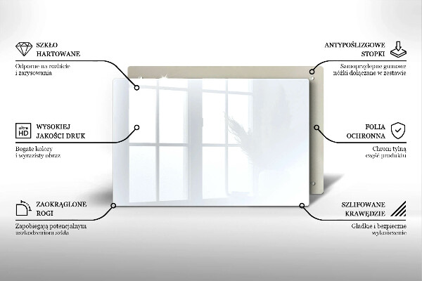 Skärbräda glas modern Färg vit