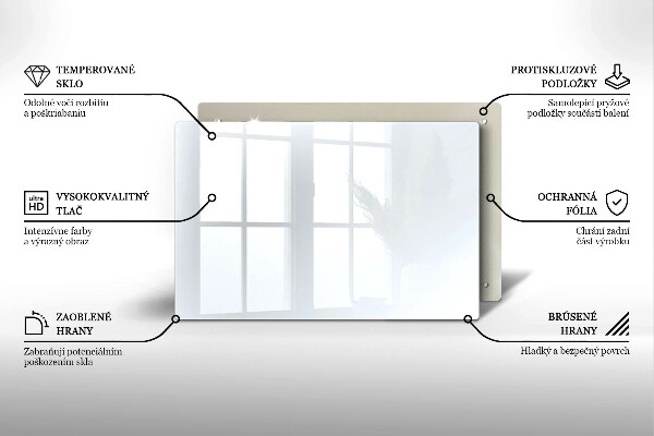 Skärbräda glas modern Färg vit