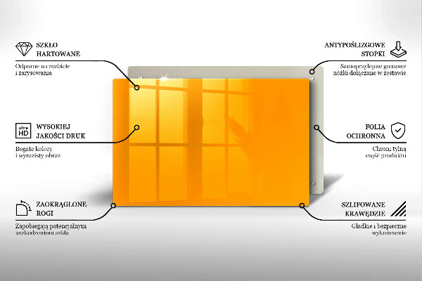 Skärbräda glas modern Färg mörkgul
