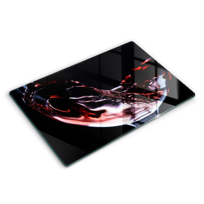 Skärbräda glas modern Ett glas rött vin