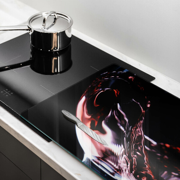 Skärbräda glas modern Ett glas rött vin