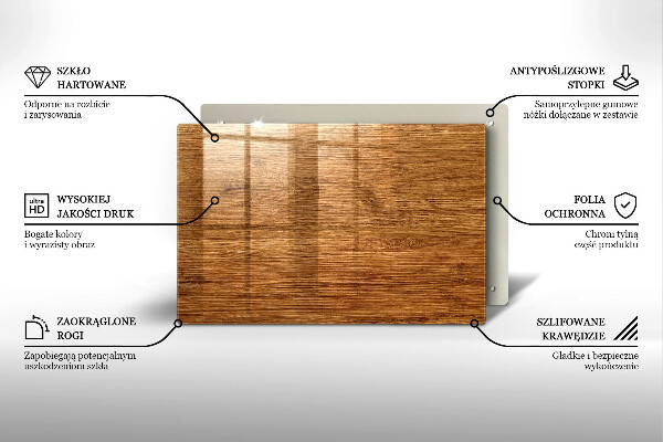 Skärbräda glas modern Träskiva konsistens