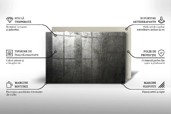 Skärbräda glas modern Metallstruktur
