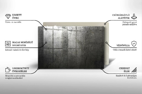 Skärbräda glas modern Metallstruktur