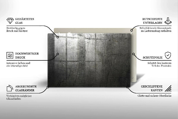 Skärbräda glas modern Metallstruktur