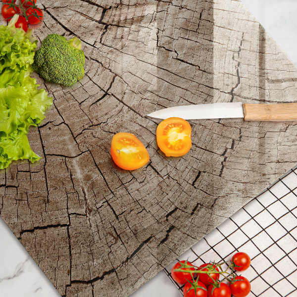 Skärbräda glas modern Tvärsnitt av ett träd