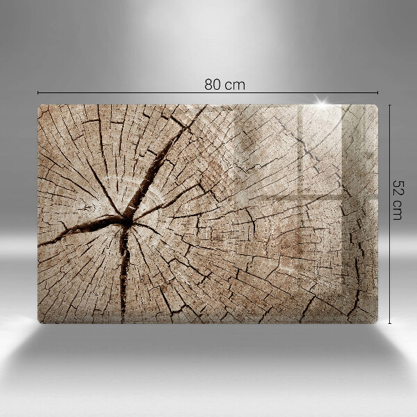 Skärbräda glas modern Tvärsnitt av ett träd