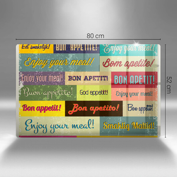 Skärbräda glas modern God aptit undertexter språk