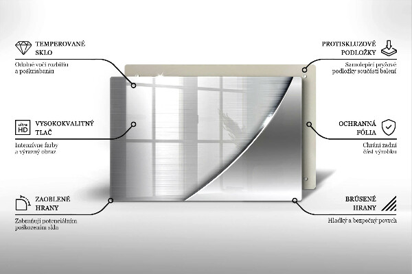 Skärbräda glas modern Metallformer