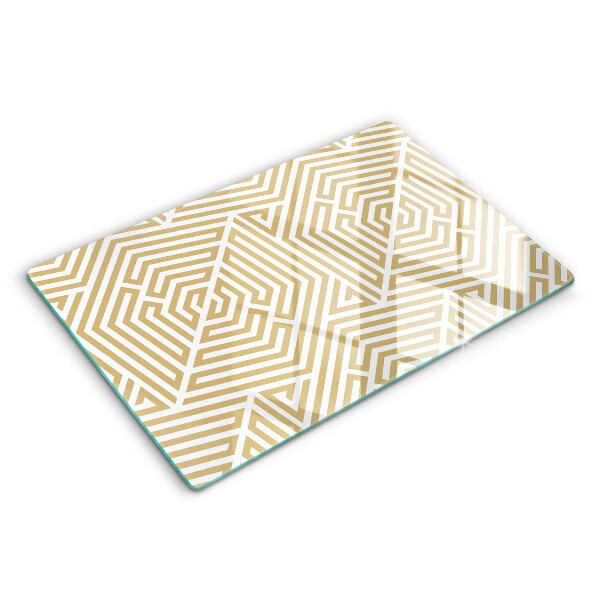 Skärbräda glas modern Geometriska linjer