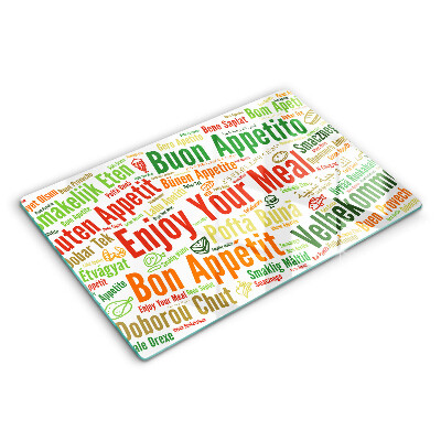 Skärbräda glas modern God aptit undertexter språk