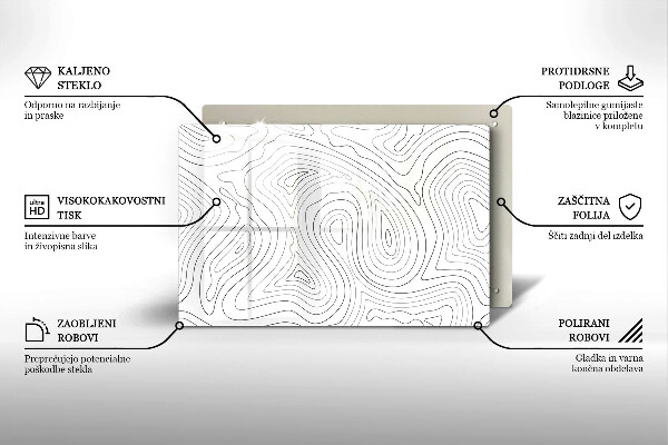 Skärbräda glas modern Abstraktionsformer