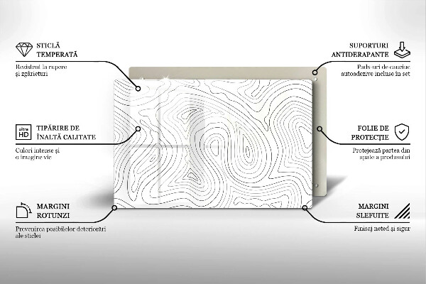 Skärbräda glas modern Abstraktionsformer