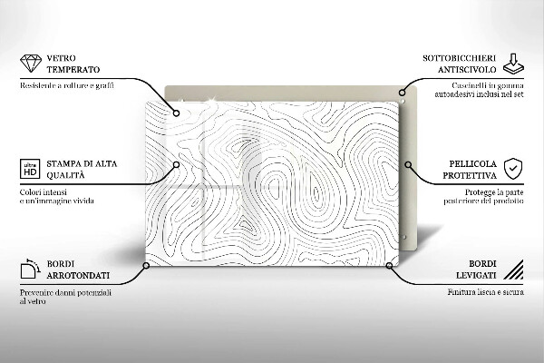 Skärbräda glas modern Abstraktionsformer