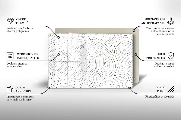 Skärbräda glas modern Abstraktionsformer